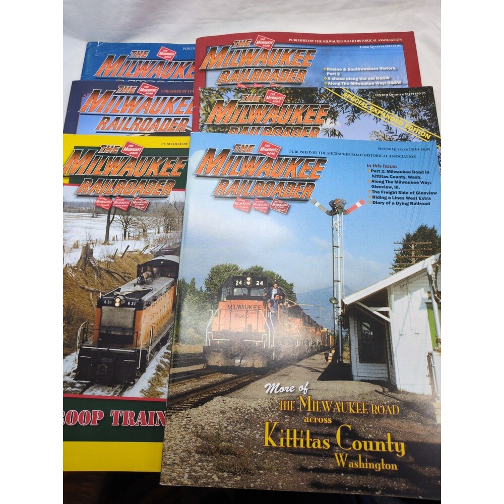 (6) The Milwaukee Railroader Magazines